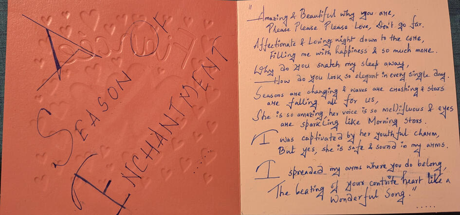 Tried to write something for her Birthday - something special for the special one, hope she loved that