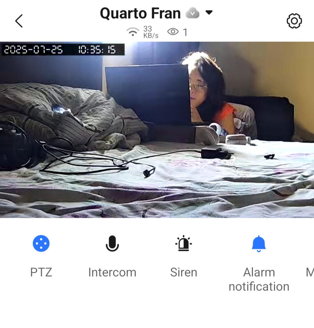 Watching her while she was at work