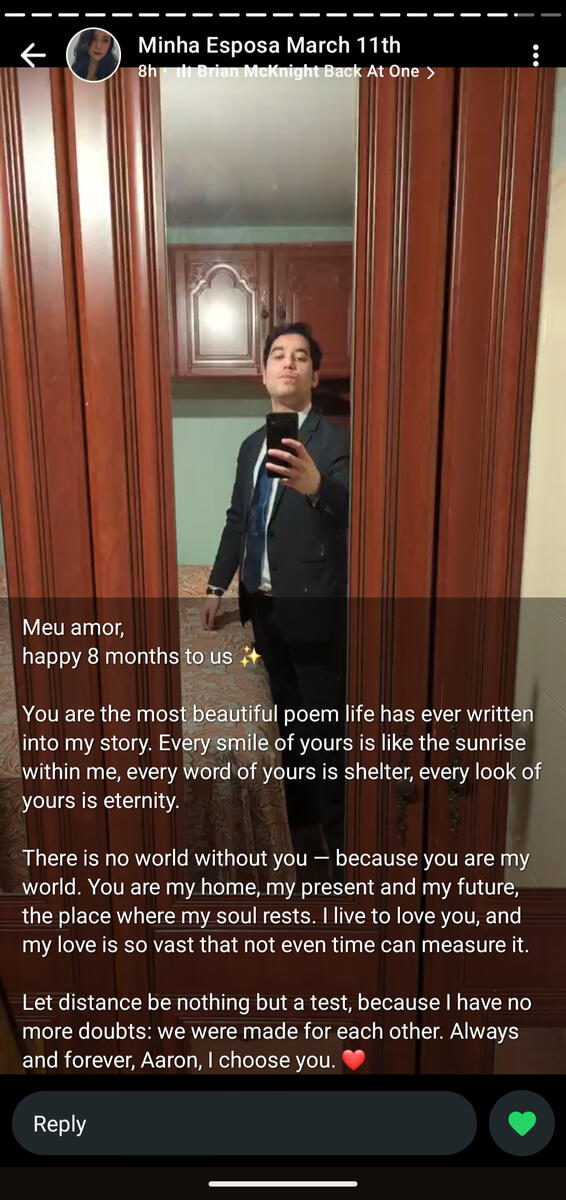 I was never just a pic to her - I was a feeling