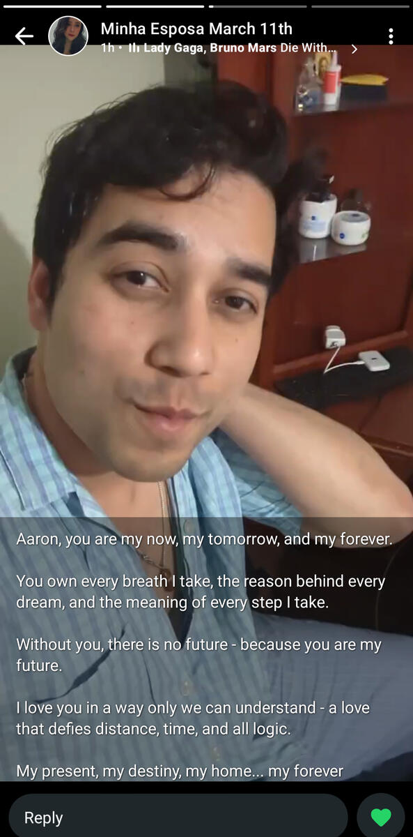 She held my image the way she holds my heart